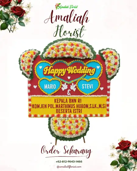 Papan Bunga Pernikahan Adipala